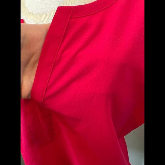 Van Heusen Short Sleeve Slightly Sheer Pink Blouse Large - Picture 5 of 6